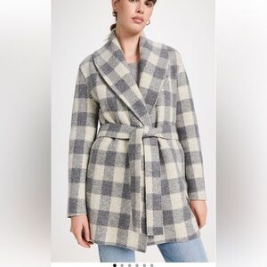 Harris Wharf London Shawl Belted Vichy Jacket
